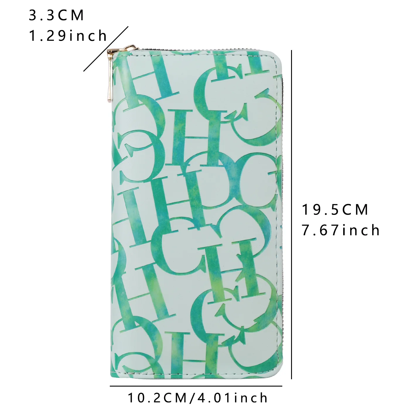 CH Designer Long Wallet for Women Embossed Zip Around Purse Multi Card Slots Large Capacity Clutch Perfect for Daily Commute