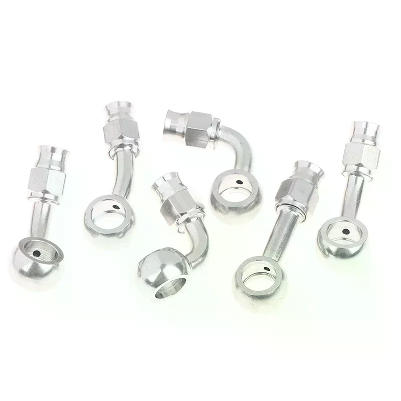 Stainless steel joint 0 ° 28 ° 45 ° 90 ° 10.2mm AN3 motorcycle hydraulic brake oil pipe Banjo joint M10x1