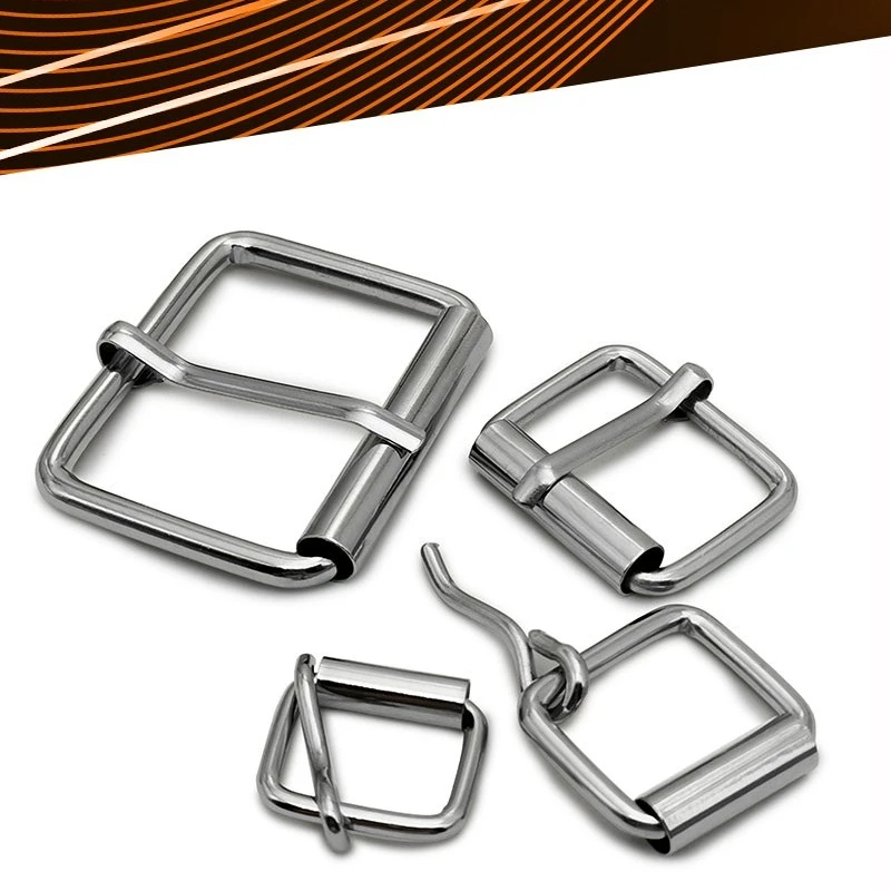 Wire Formed Half Single Roller Belt Buckles For Hand Bag Shoe StrapRectangle Ring Leather Craft Repair DIY Decoration