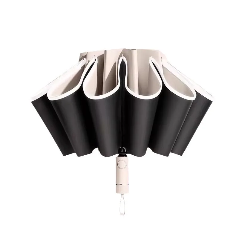 

Fully automatic umbrella for sun protection, weather protection, and dual use reverse folding sunshade