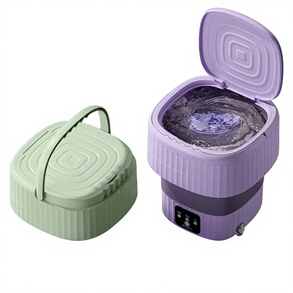 Mașină de Spălat Rufe Portabilă 9 L, Compactă, cu Temporizator