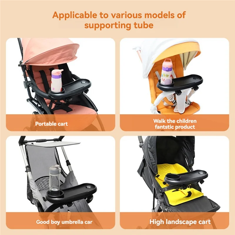 AS96-3 In 1 Stroller Cup Holder Antislip Universal Stroller Tray Stroller Snack Catcher And Drink Holder Stroller Accessories