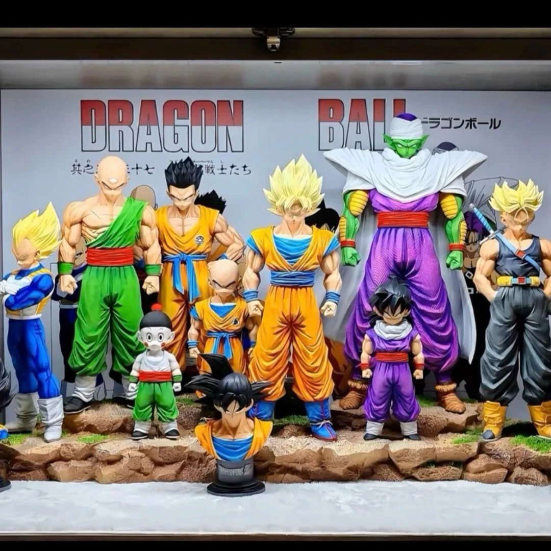 2024 9pcs Dragon Ball Z Infinite Z Warrior Set Gk Figures Goku Gohan Vegeta Piccolo Torankusu Trendy Toy Statue Christmas Gift