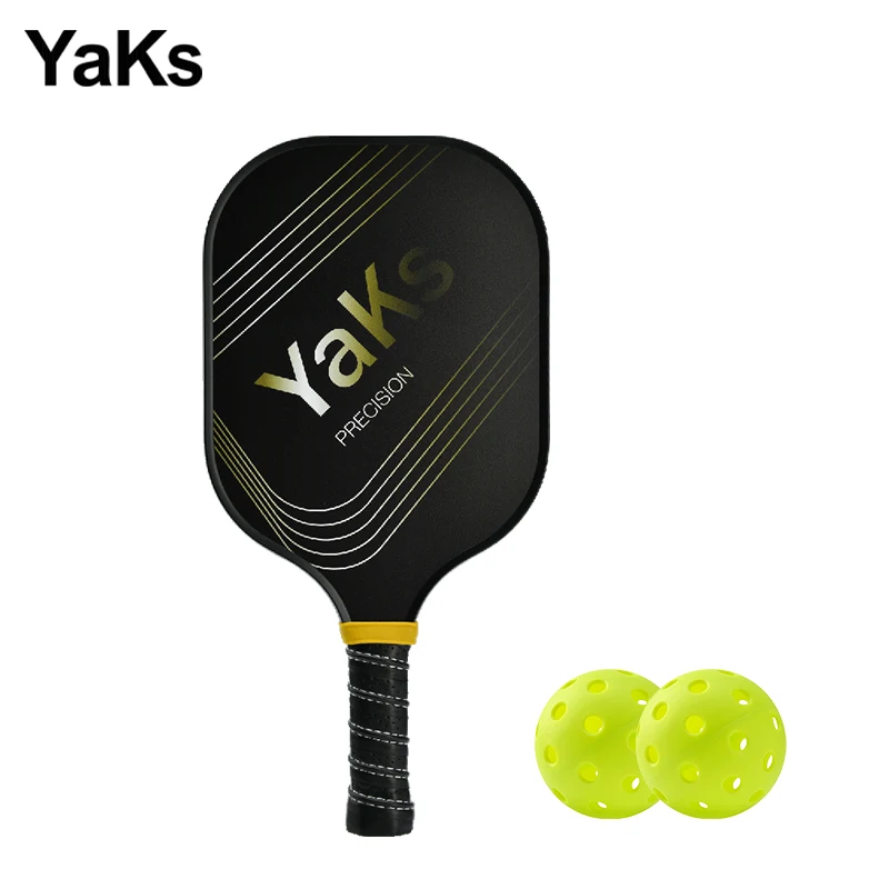 

Glass Fibre Pickleball Racket Anti Slip Handle Honeycomb Structure Ball Bat Recreation Outdoor Entertainment with two balls