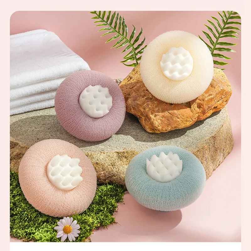 6PCS 2-In-1 Sunflower Bath Ball Set Kit Per Soft Sunflower Suction Cup Bath Ball Set