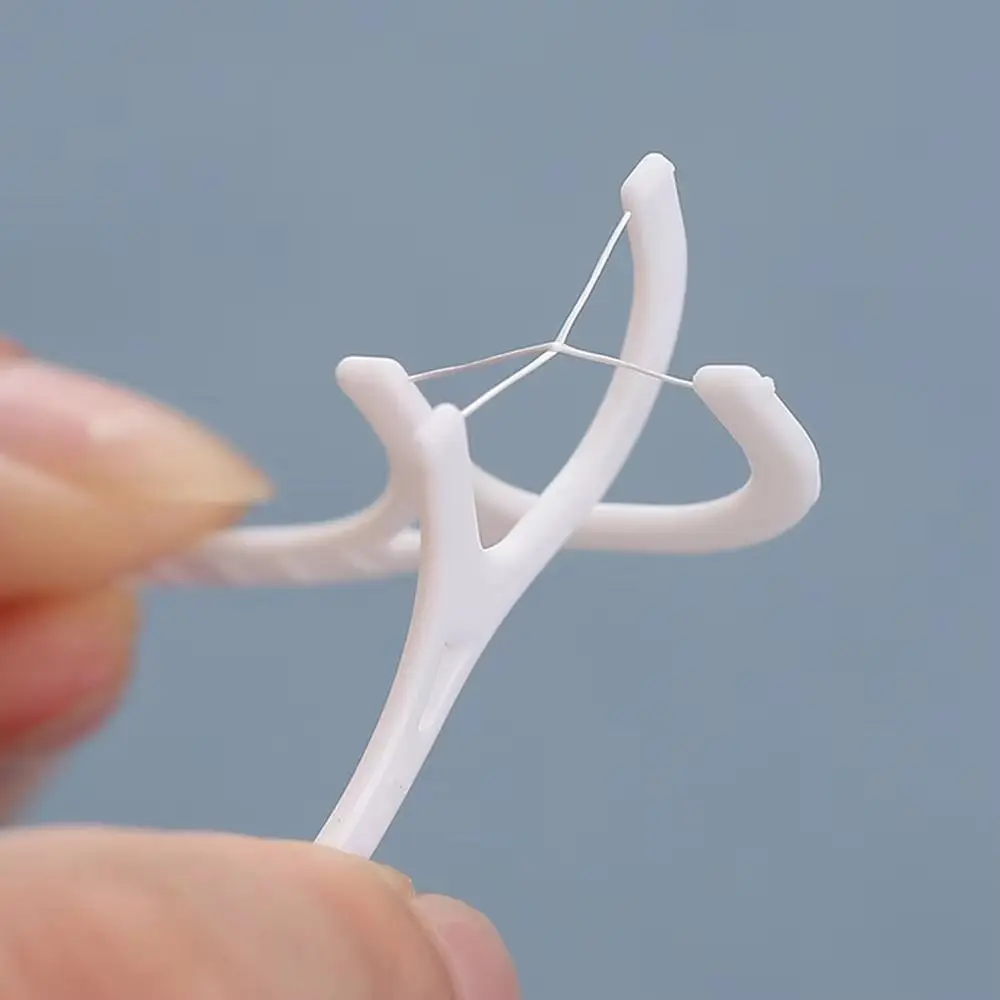 1000Pcs Ultra-Fine Disposable Dental Floss Oral Hygiene Care Anti-slip Handle Dental Floss Picks Tooth Cleaning Durable