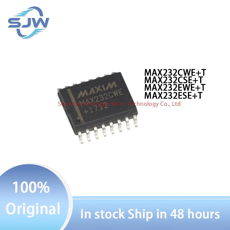 MAX232CWE MAX232CSE MAX232EWE MAX232ESE+T encapsulation SOIC-16 transceiver RS232 chip