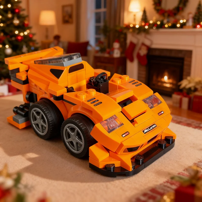 290pcs MOC Tooned McLarened F1 LM & Outdoor BBQ Grill City Champions Model Toy Building Blocks Architecture Christmas Gift 3D