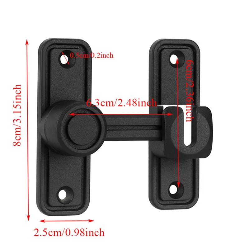 Children Safety Door Lock  90/180 Degree Door Buckle Lock Sliding Door Right Angle Buckle Door And Window Bathroom Bending Latch