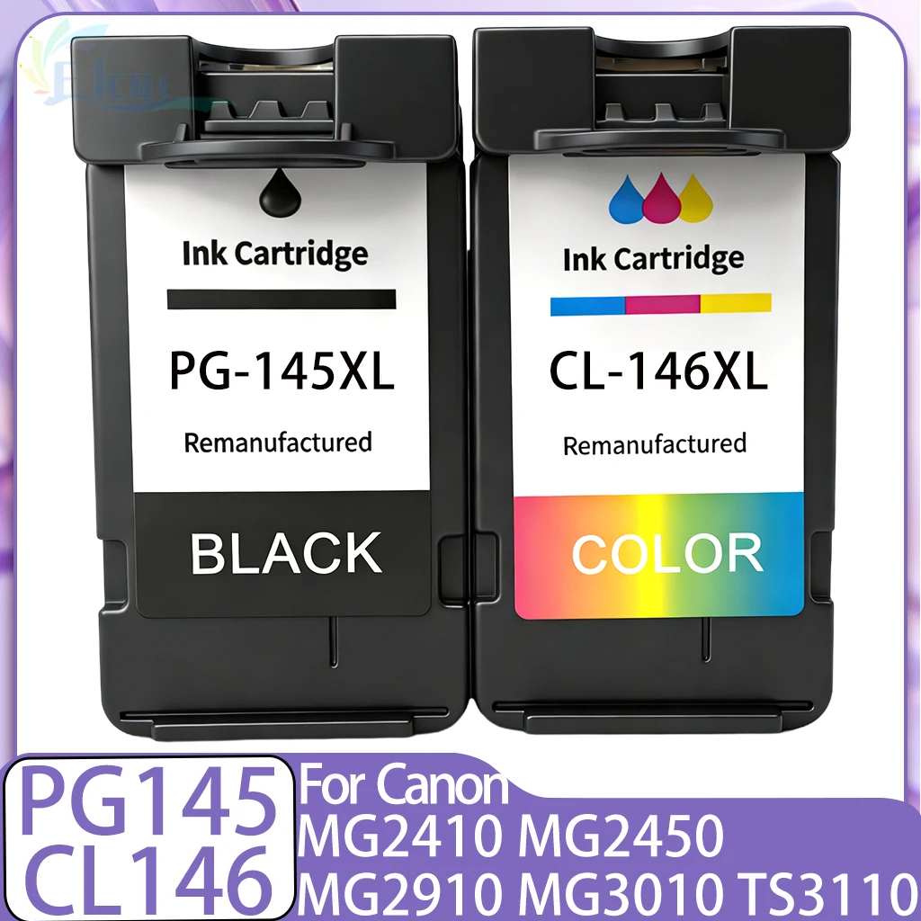 

Переработанные совместимые чернильные картриджи PG-145 CL-146 PG-145XL CL-146XL для принтеров Canon PIXMA MG2410 MG2510 MG2910 3010 TS3110