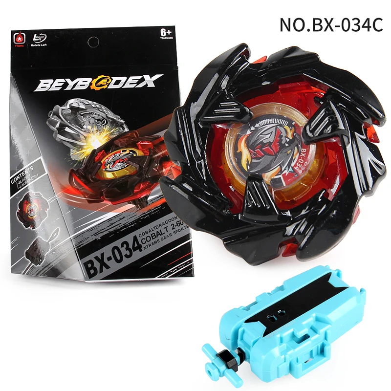 Metal Battle Gyro Bey X BX-34 Starter Cobaltdragoon Left Spinning