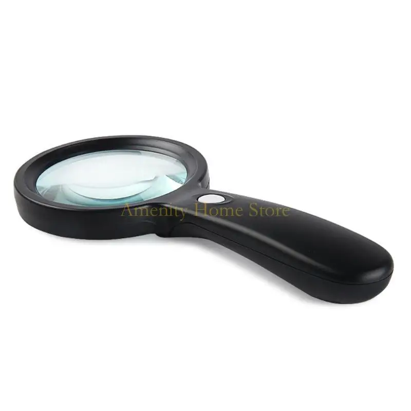 

F26C 10X Large Reading Magnifying Glasses 12 LED Illuminated Lighted Magnifier for Inspection Coins Stamps Exploring Jewelry
