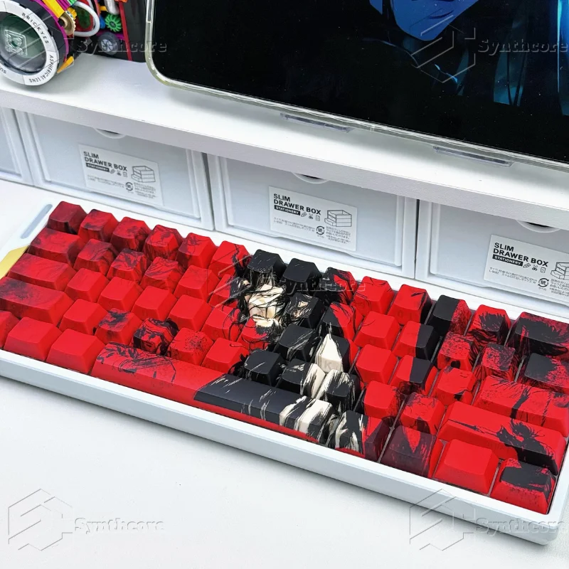 

130 Keys Musashi Theme Keycaps Transparent Keycap PBT Keycap Mechanical Keyboard Suitable for CHREEY Profile 61/68/75/87/98/108