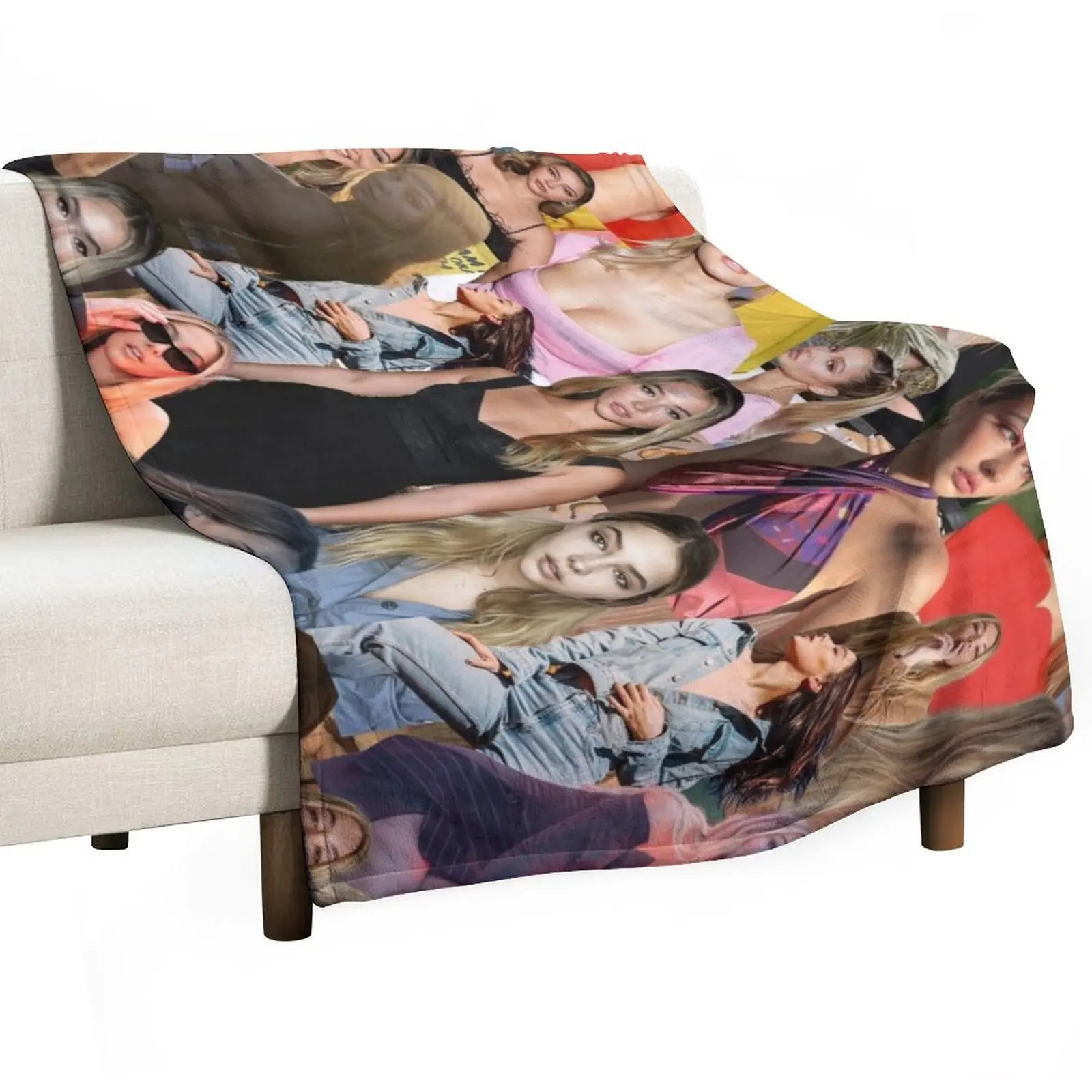 

Madelyn Cline Lateral - Beautiful Actress Aesthetic Collage - 1 Throw Blanket Large Custom Winter beds Bed linens Blankets