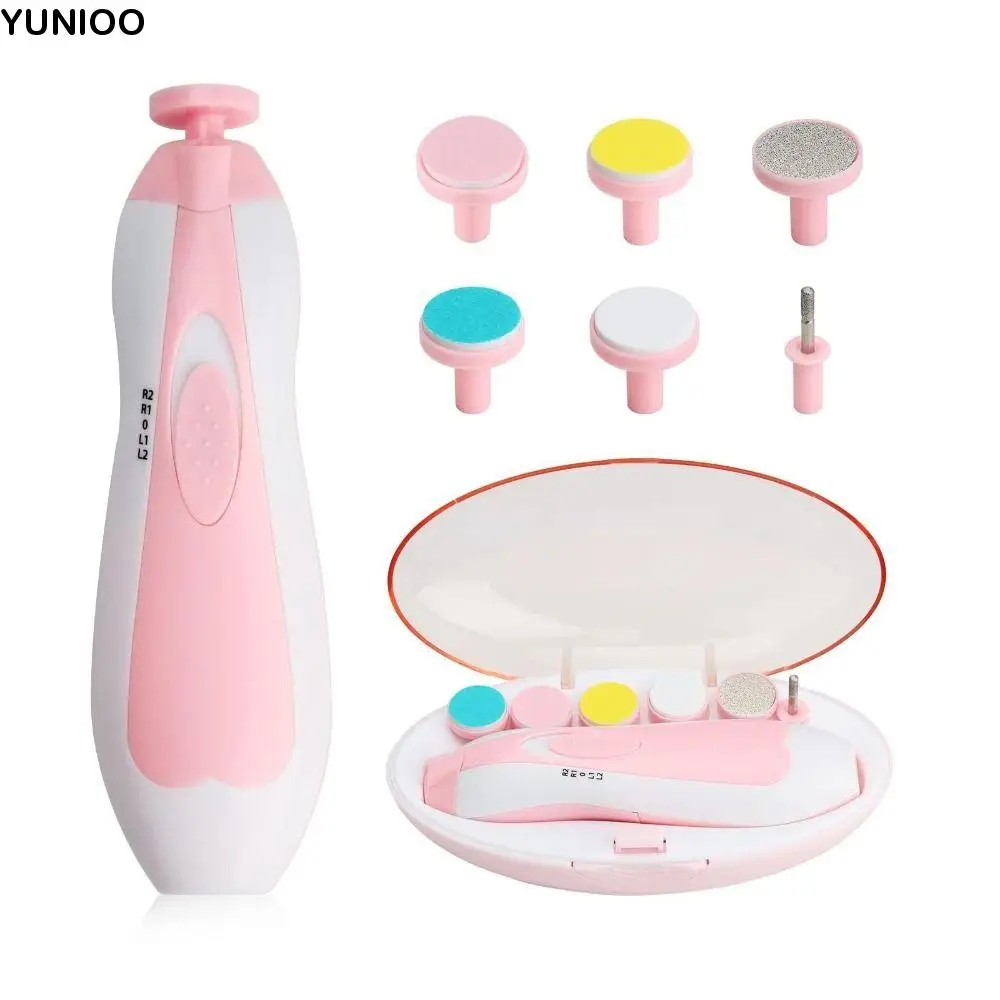 

Multifunction Electric Baby Nail Trimmer Anti-clamping 6 Grinding Heads Toes Fingernail Cutter Low Noise Portable