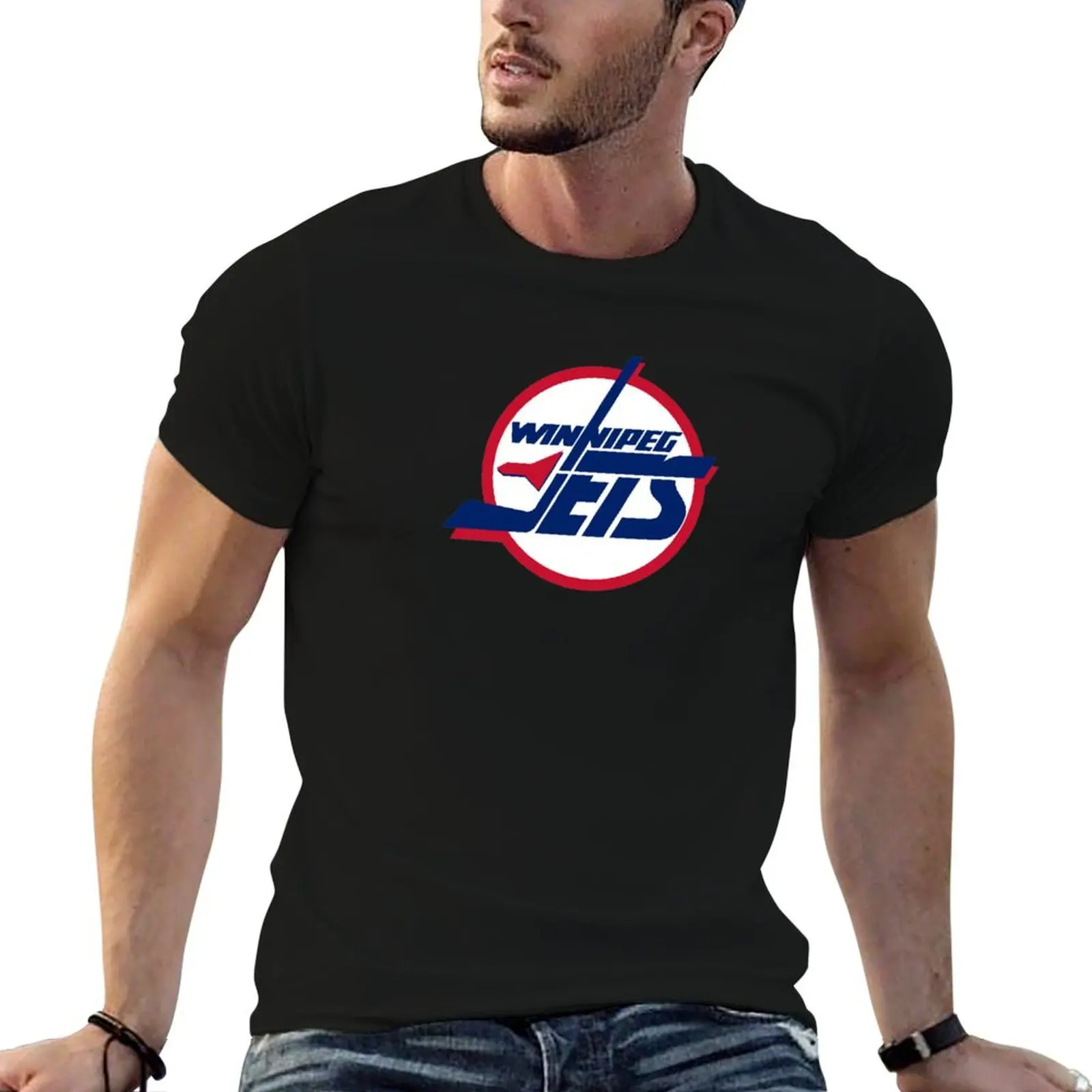 Camiseta jets-winnipeg, camisetas para hombre, camisetas gráficas vintage para hombre, camisetas gráficas para hombre, camiseta informal para hombre