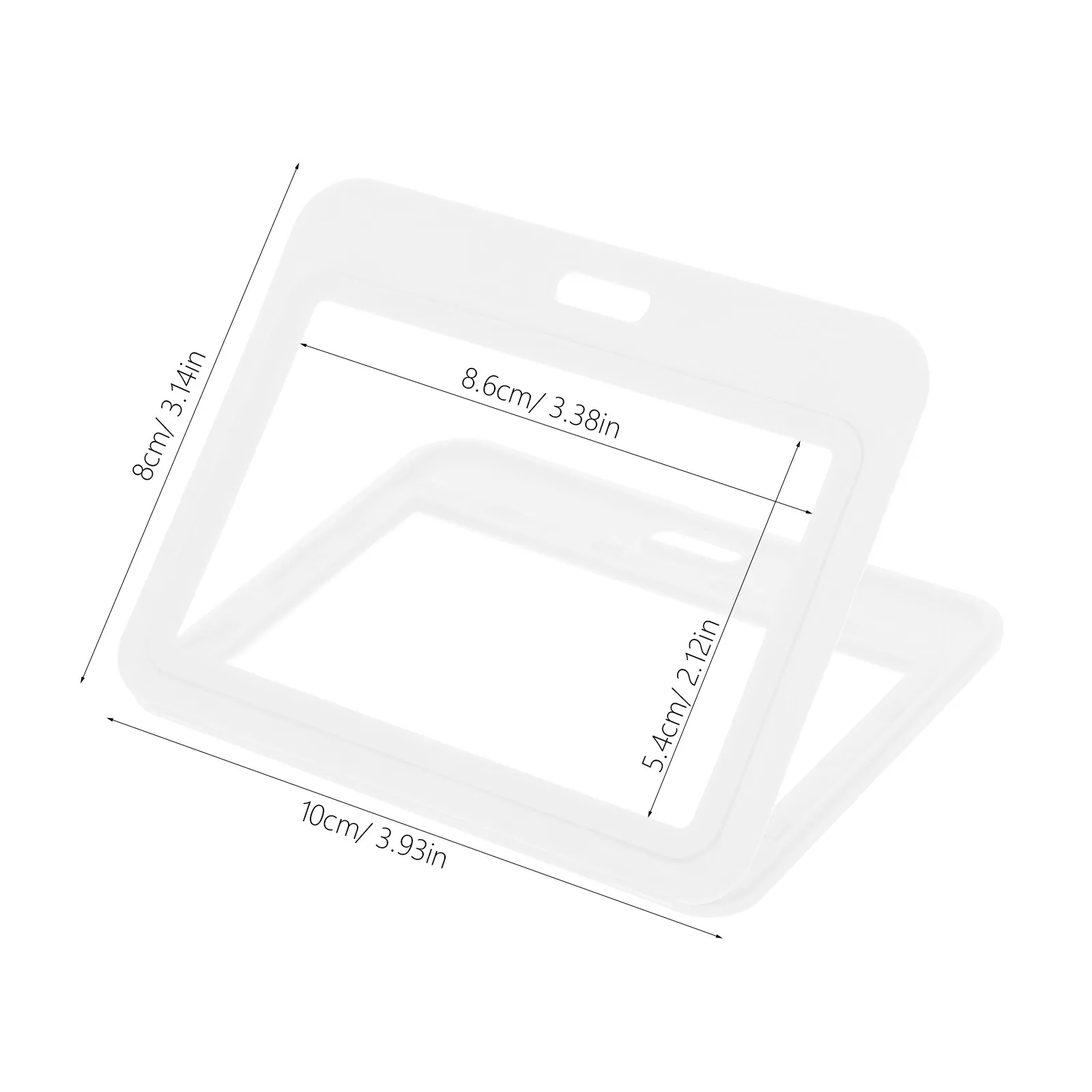 12Pcs Professional Double-Sided Id Badge Holder Flip Open Design Transparent Windows Horizontal Layout Sturdy Plastic for Daily
