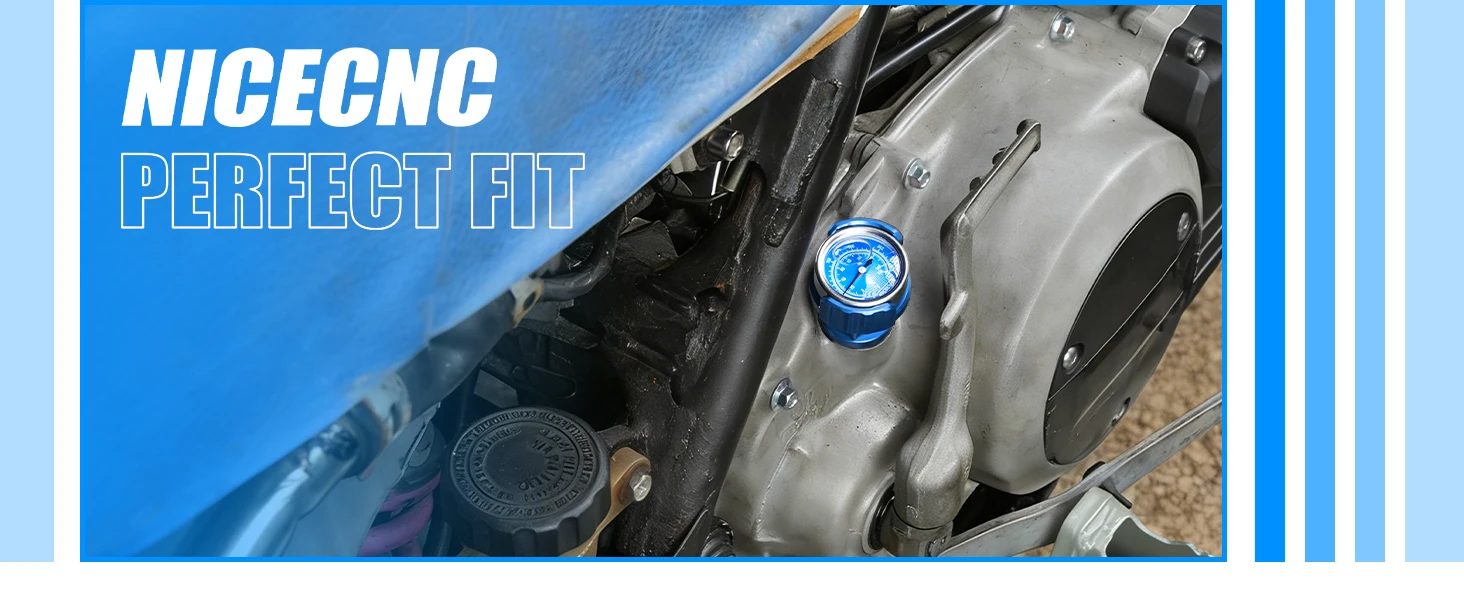 NICECNC Für Yamaha Banshee 350 YFZ350 1987-2006 ATV Öltemperatur-Messstab aus Aluminium, Temperaturanzeige, ersetzt 4L0-15362-00-00 – Detail 4
