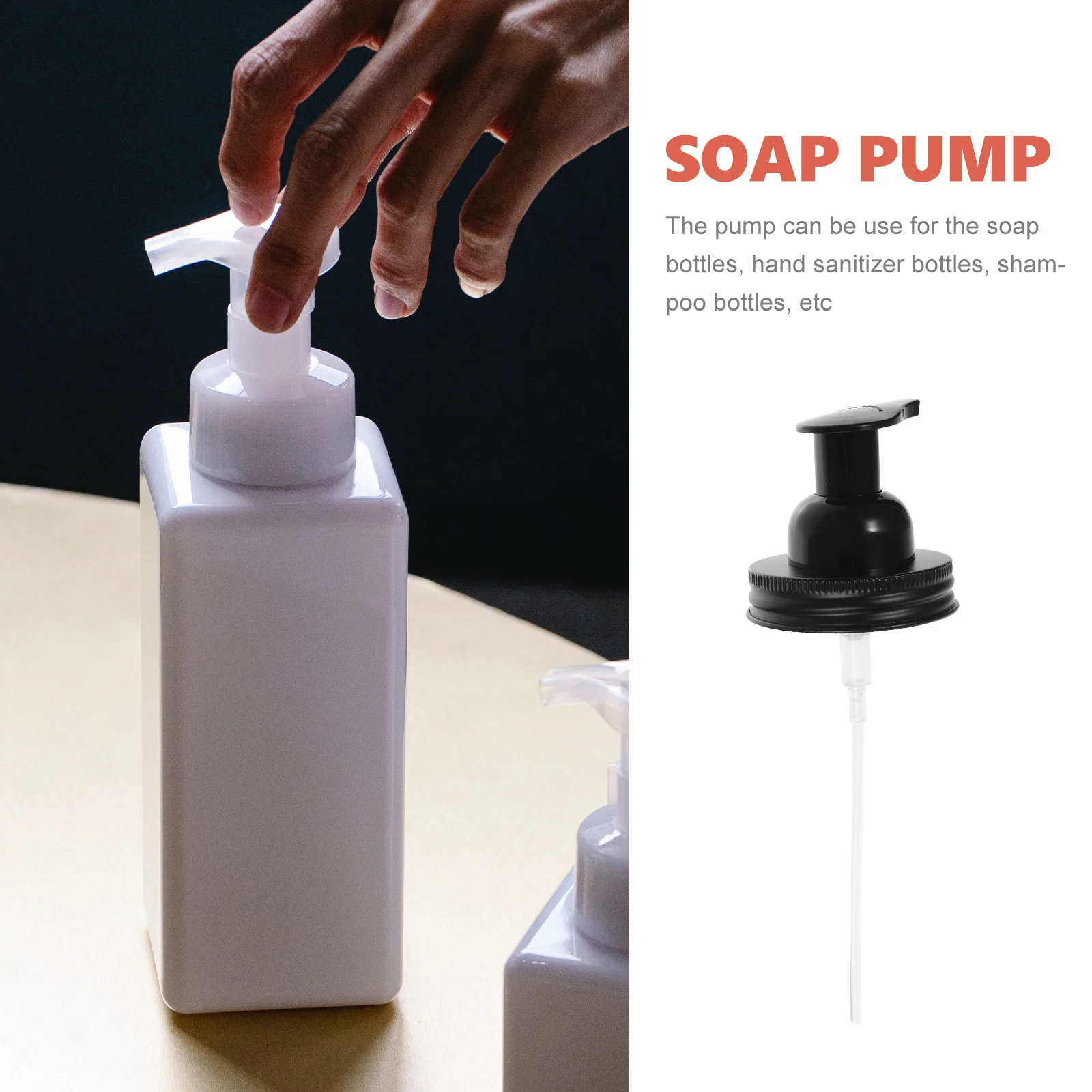 

Bottle Pump Replacement for Lotion Dispenser Pressing Pumps Stainless Steel Soap Nozzle Jar Pump for Shampoo Bottles