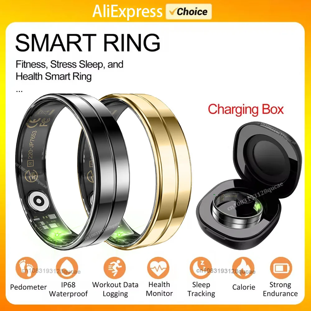 

R02 R11 Smart Ring Multi-sports Mode Pedometer Fitness Tracker Health Monitoring IP68 Waterproof Military Grade Smart Ring Women