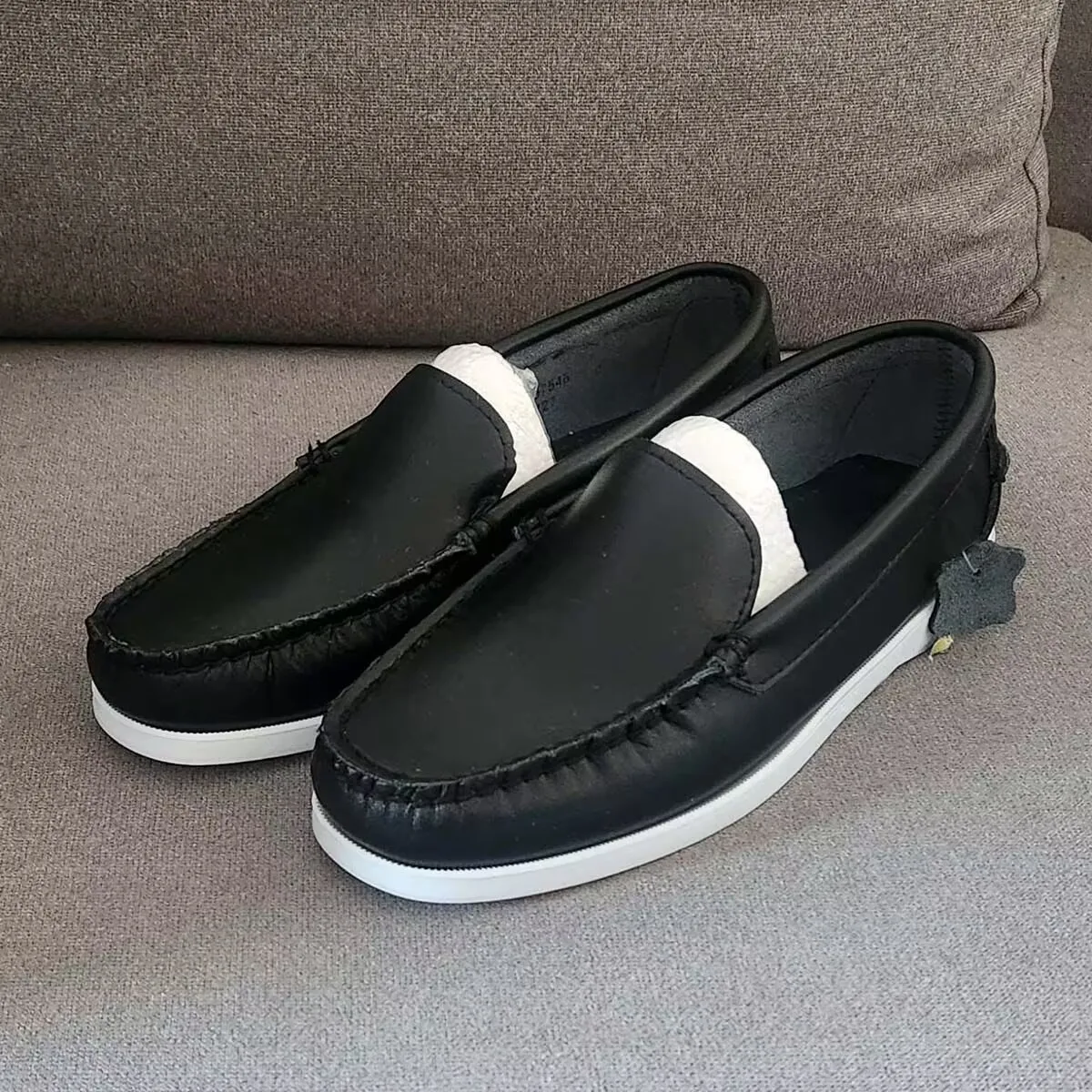 

Classics Genuine Leather Boat Shoes Men Shoes Luxury Brand Handsewn Non-Slip Loafers Men Moccasins Rubber Outsole