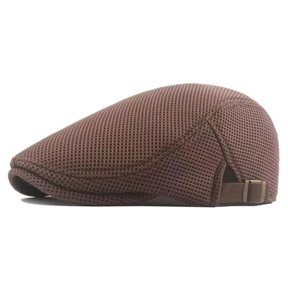 Fashion Casual Versatile Mesh Beret Cap Washable Hollow Breathable Sun Hat Vintage Fashion Retro Flat Cap Spring Summer