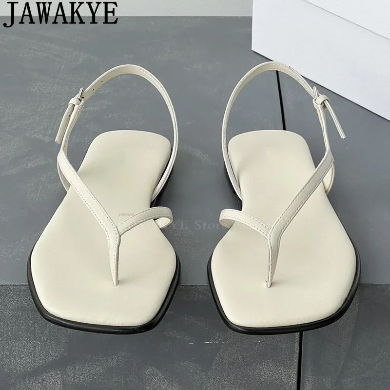 

Narrow Band Open toe Flip Flop Rome Sandals Women Summer Fashion Split toe Shoes Luxury Casual Beach Flats Sandals Woman