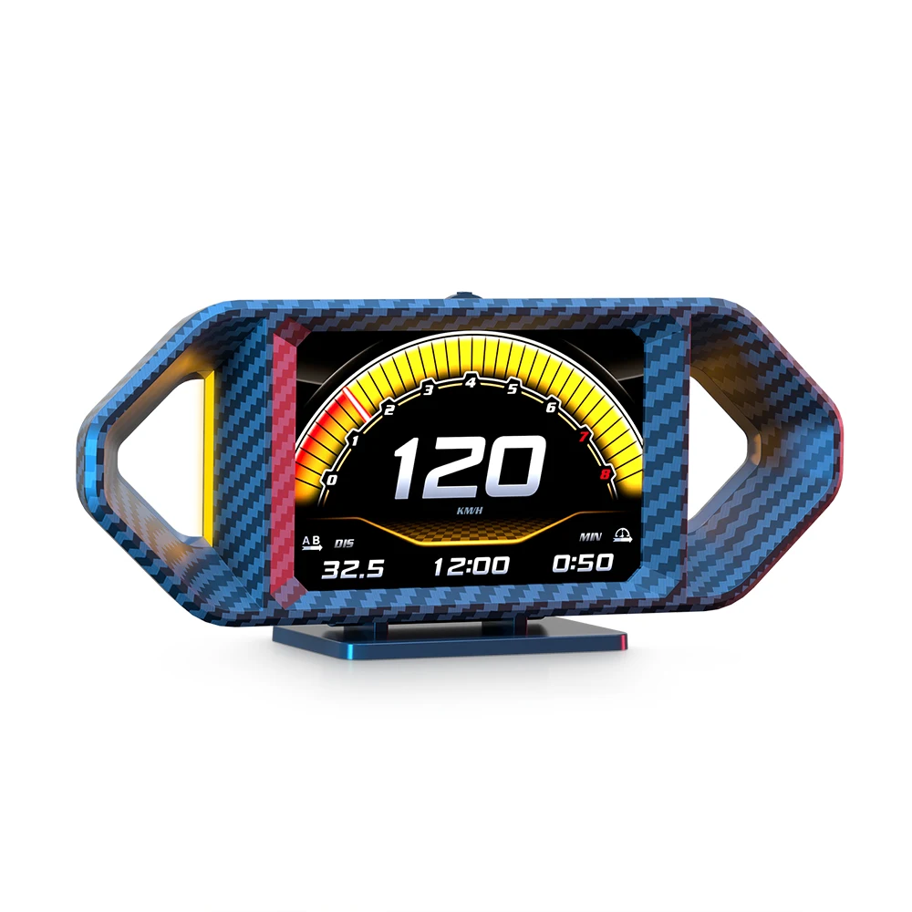 Picture 6: Head Up Display P26 Car EOBD Smart HUD Digital OBD2 GPS Warning System Type-C Speed Projector Inclinometro Turbo RPM Alarm