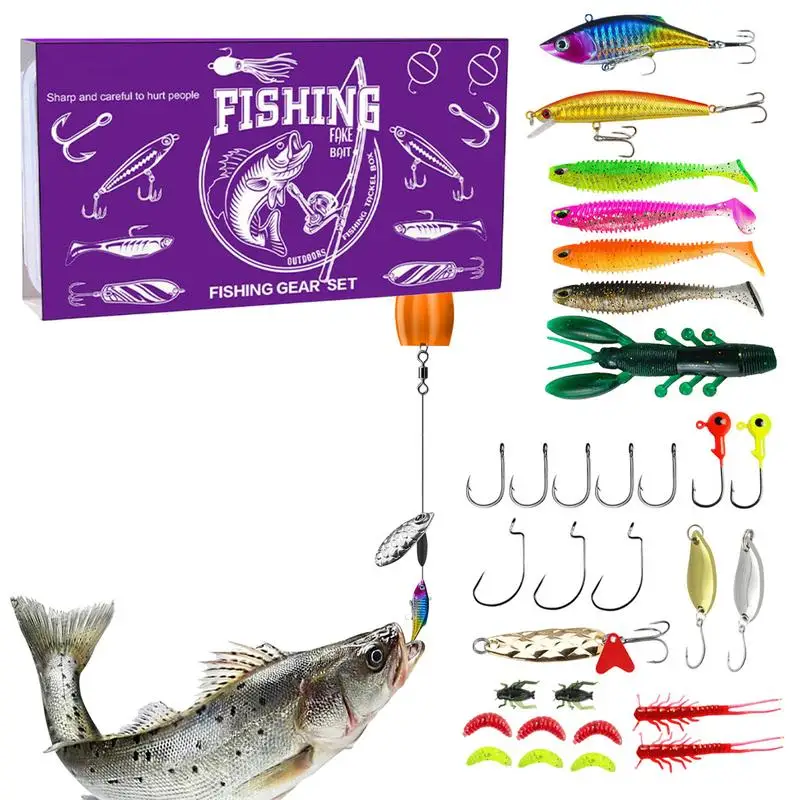 

Bass Fishing Lures Fishing Topwater Lures Trout Lures Christmas Bait Box Fishing Tackle Set Christmas Advent Calendar Lure Bait