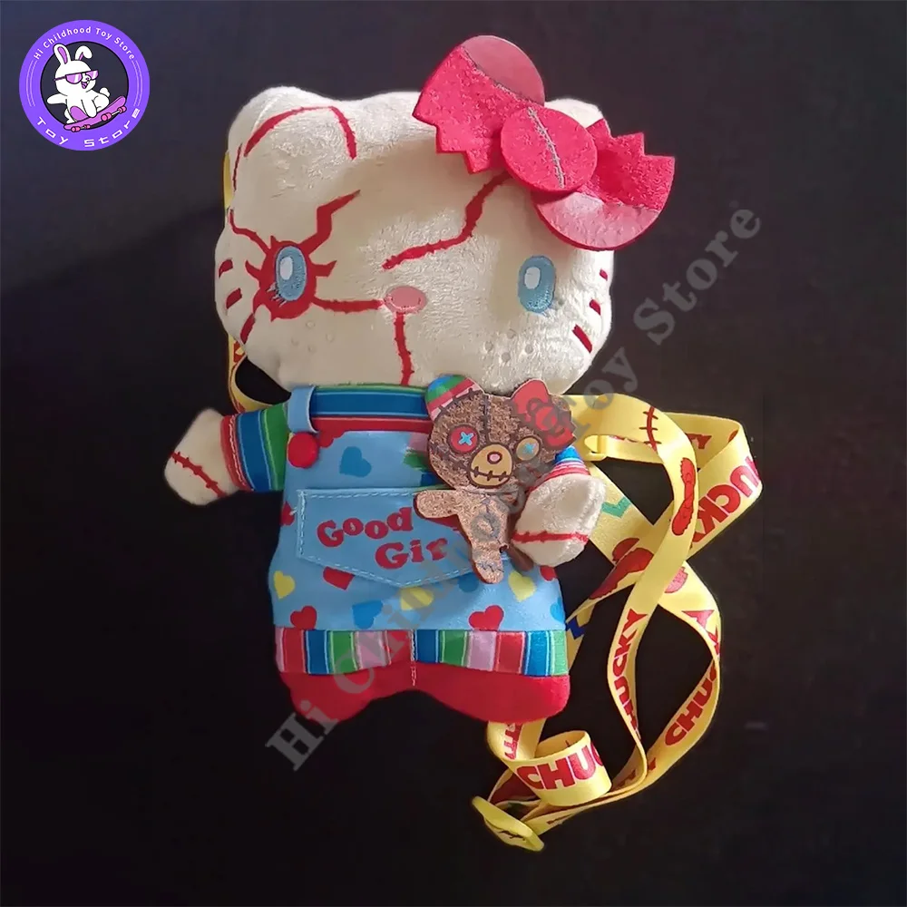 

Kawaii Sanrio Anime Hello Kitty Plush Toys Studio Shoulder Bags Usj Limited Chucky Doll Storage Bag Pendant Key Kids Gift Decro