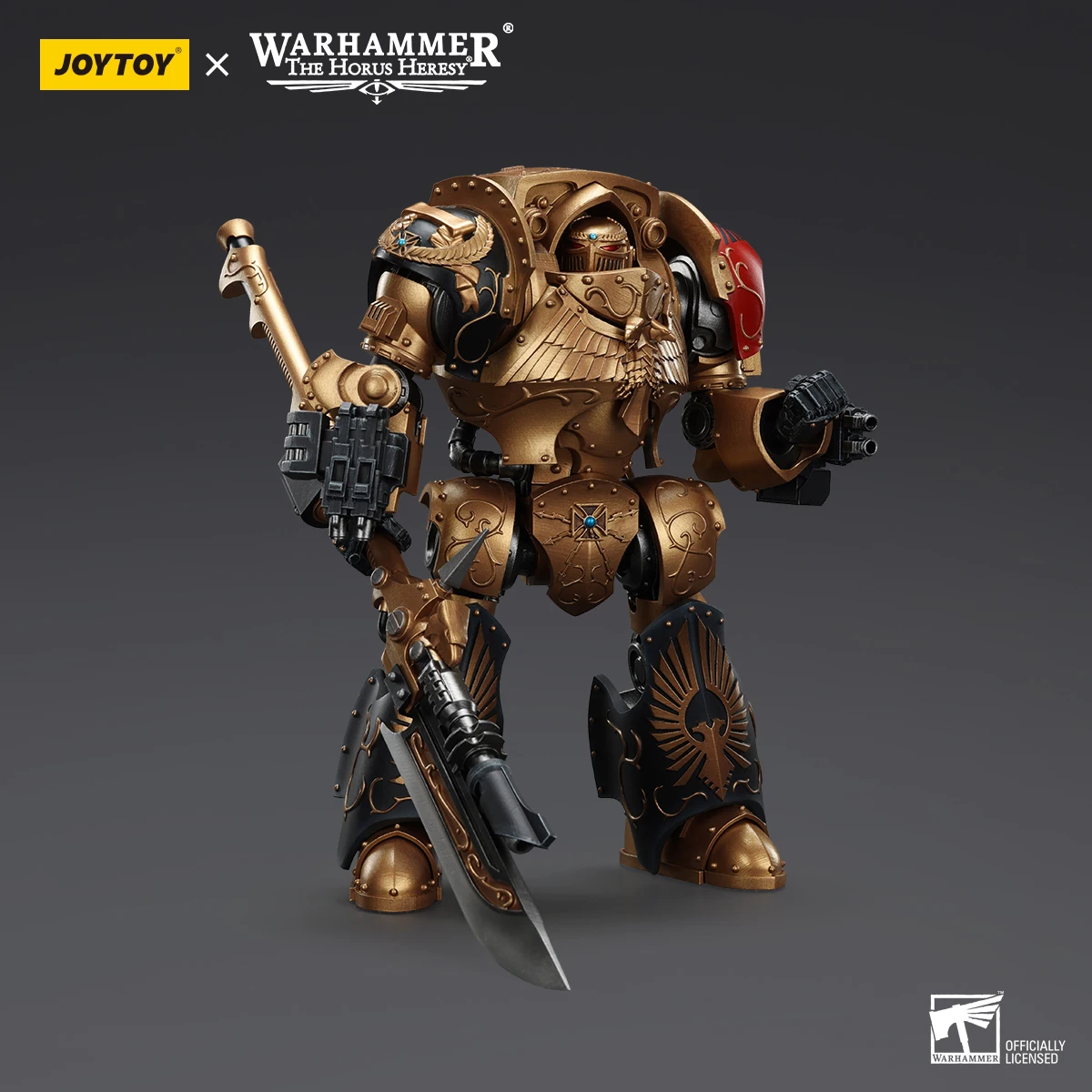 JOYTOY Warhammer The Horus Heresy figura de acción Legio Custodes Contemptor figura de Anime conjunta modelo móvil juguete coleccionable