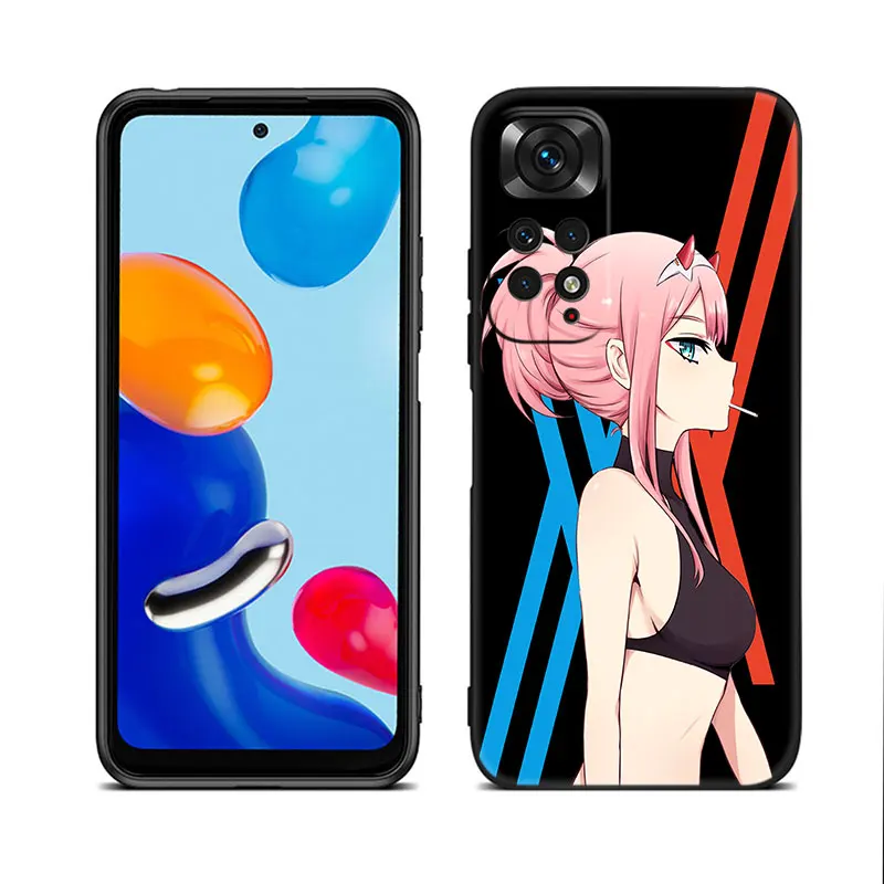 Anime Null Zwei Liebling in die FranXX Schwarz Telefon Fall Für Xiaomi Redmi Hinweis 12 + 11 11S 11T 11E 10 10T 5G 10S 9S 9 8T 7 6 Pro