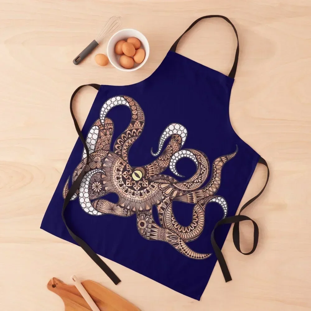 

Octopus Apron Chef Accessory Restaurant Kitchen For Women Woman Work Apron
