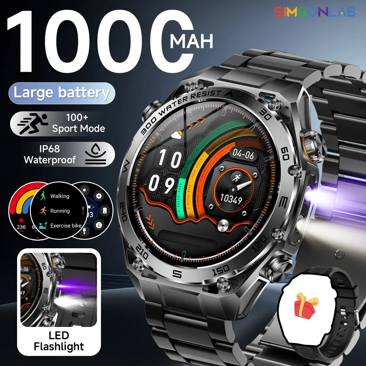 2026 Outdoor New 1000mAh Battery T-Rex 3 Military Grade Smar