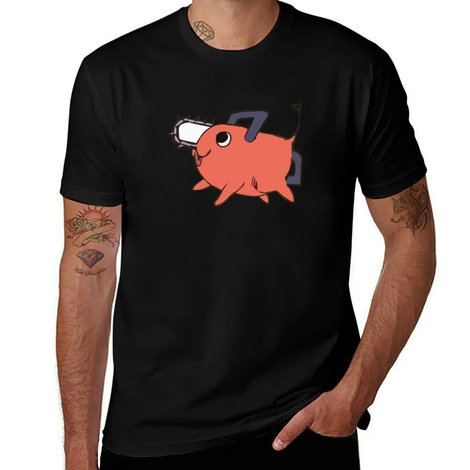 

Copy pochita T-Shirt Daily Casual Short Sleeve Tee Shirt