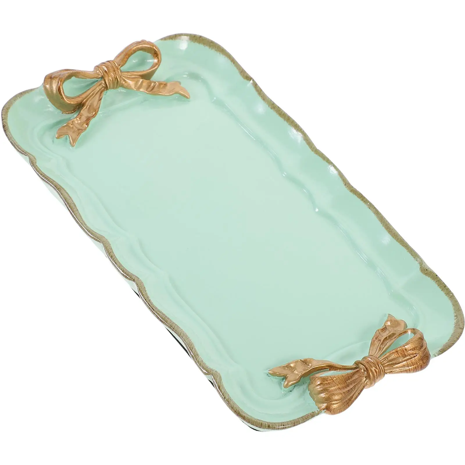 

Dessert Plate Resin Serving Board Cover Vintage Plates For Food Tableware Tray Storage Dinner Coffee