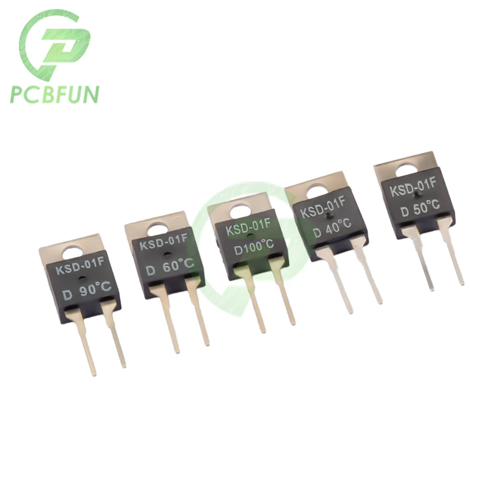 KSD-01F Normally Open Closed Original Chip Temperature Sensor 2A Thermal Switch Chip 40/45/50/55/60/65/70/75/90/95/100/105/110 ℃