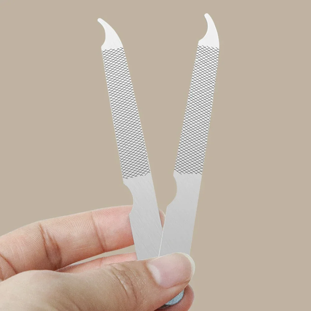 10Pcs/Set Stainless Steel Nail Files Nail Polishing Stripe Sprouts Files Manicure Tools Beauty Accessories Wholesale