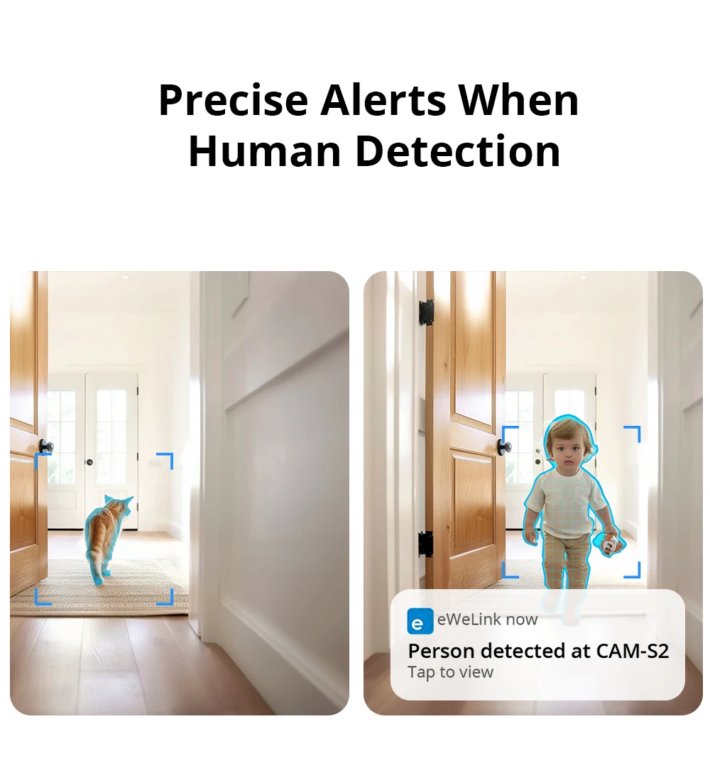 SONOFF CAM Slim Gen2 Smart Home Security Camera 1080HD Human Detection Camera Hibernation Two-way Audio Control via Google Alexa