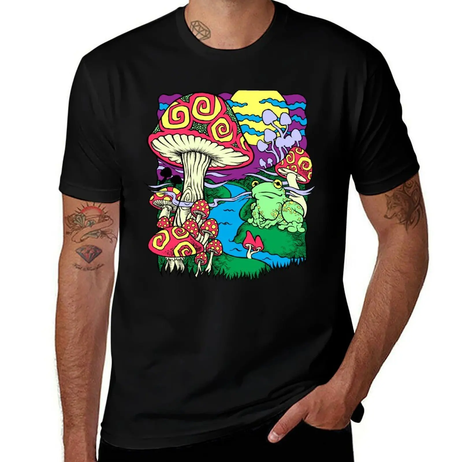 Mushroom Dream T-Shirt Fashion Pattern Printed Tee Shirt T-Shirt