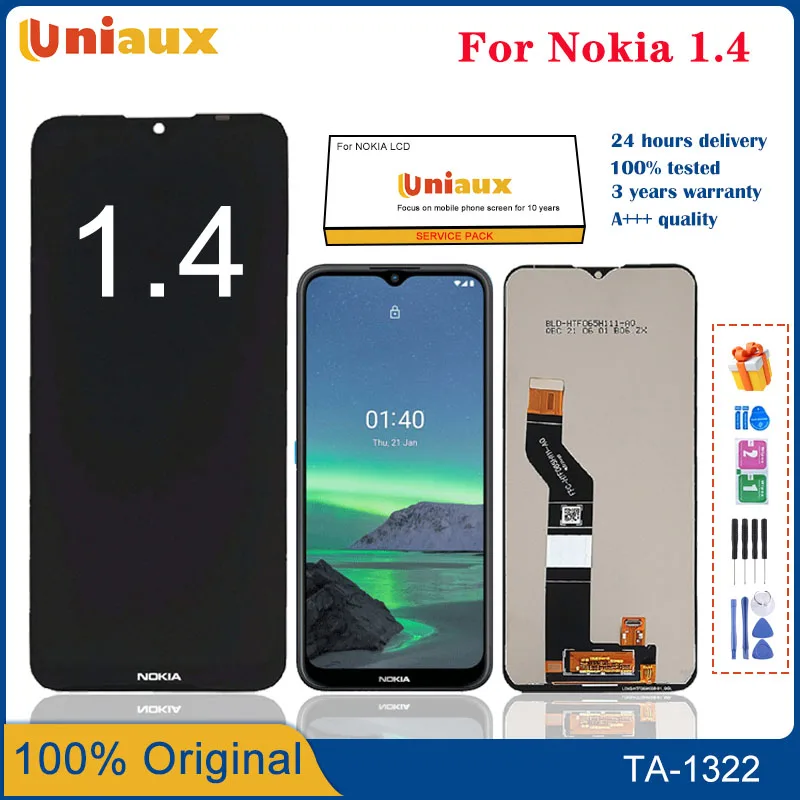 

100% Original For Nokia 1.4 TA-1322 LCD Display Touch Screen Digitizer Assembly ​Replacement