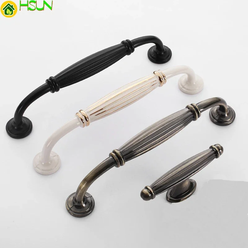 1pc Knobs and pulls for cabinets poignee meuble Kitchen cabinets furniture Door Handles and Knobs Simple Black handles Z-0476