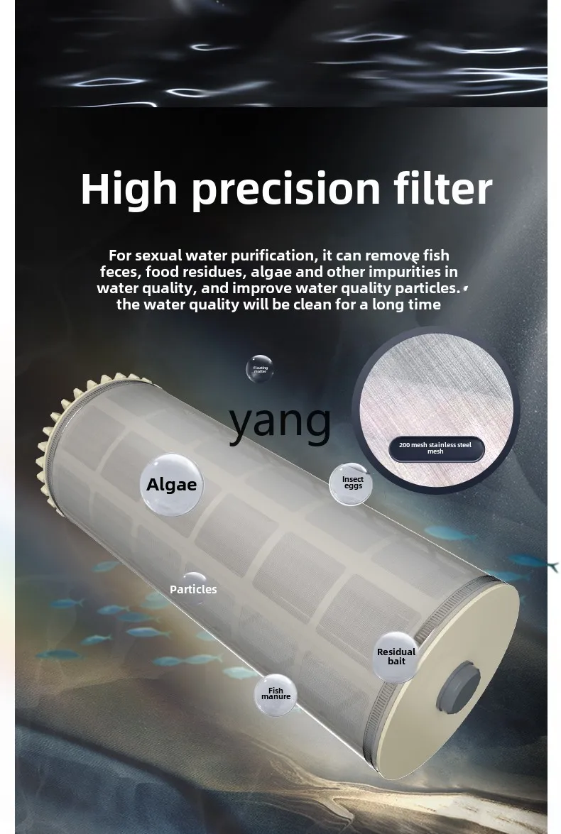 CX stainless steel fish pond filter rotary drum microfilter water circulation system