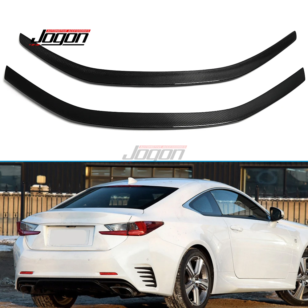 For LEXUS RC200t 300 350 RC F Sport 2015-2023 Real Carbon Fiber Car Rear Tail Wing Trunk Spoiler Waterproof Lip Spoiler Trim