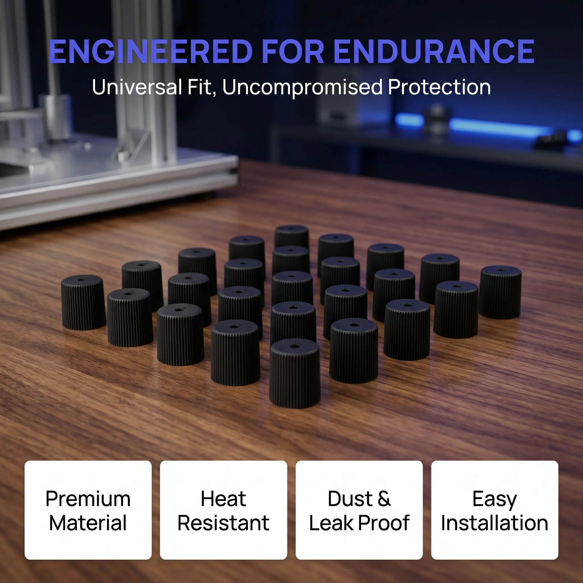 20Pcs Automotive Air Conditioning Valve Caps Stable Material Leak Proof Ac Port Covers Universal Car Ac Service Dust Caps Black