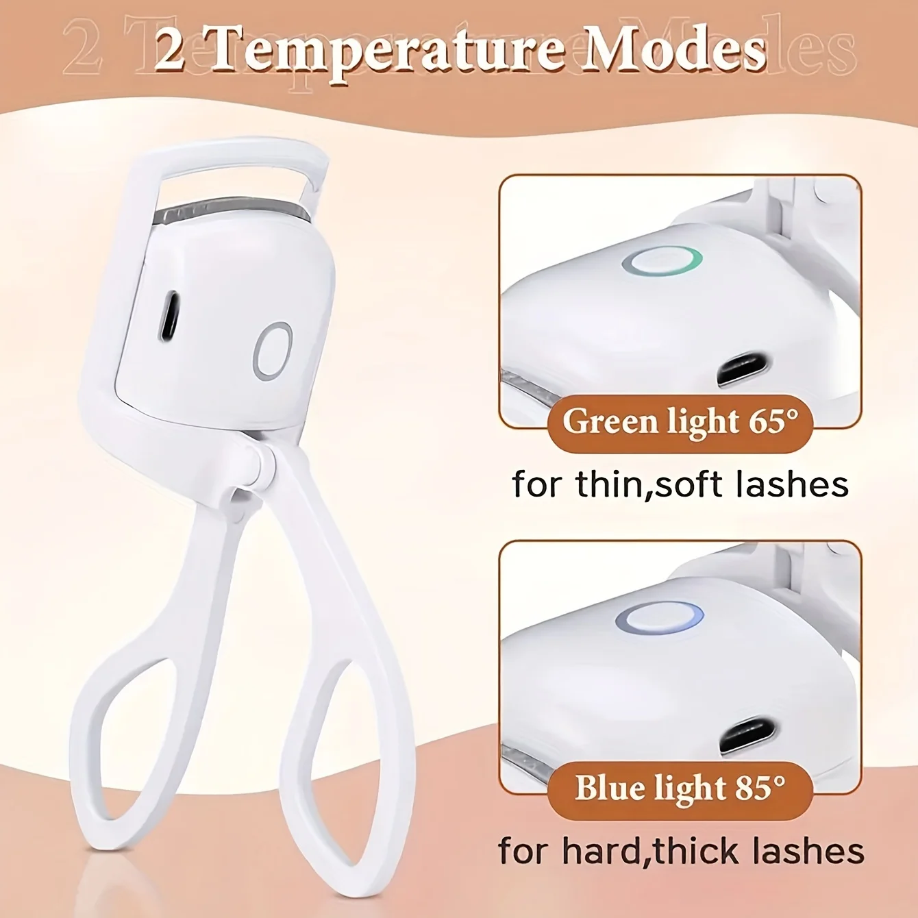 1pc ABS Elektrische Wimpernzange, Moderne Schönheit Auge Instrument Für Zuhause, Langlebige Curl Elektrische Wimpern Dauerwelle Wimpern Clip