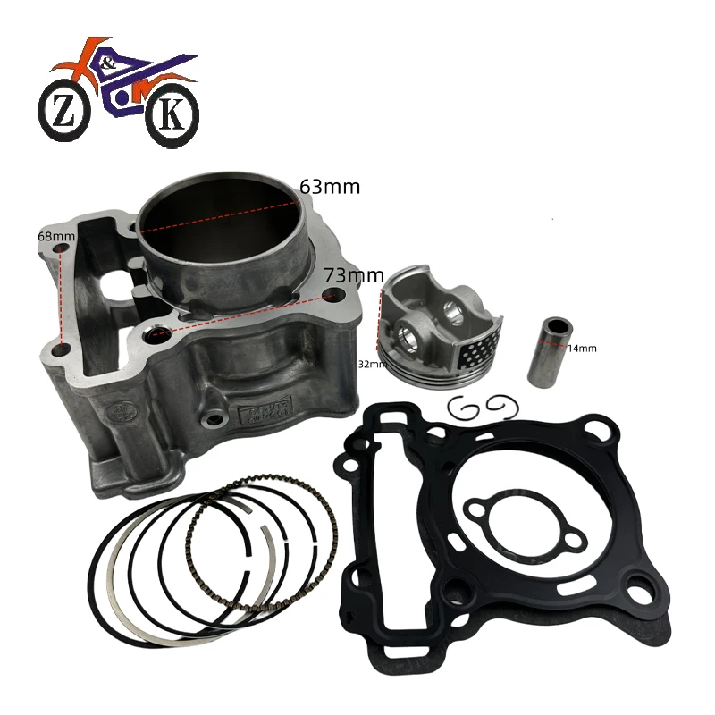 63mm Motorcycle Cylinder Piston Kit For Yamaha N Max 155 TRICITY AEROX 155 155cc to 183cc Engine Part Replacement 2DP-E1311-10