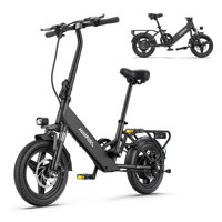 HillMiles Mile 1 Adult 250W 36V10.4AH Battery Folding Electric Bike City Commuting Electric Bicycle 14”City Tire E- Bike