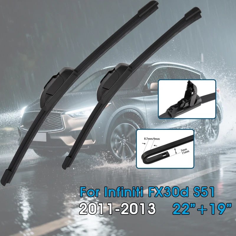 Auto Wischerblätter 22 "+ 19" Für Infiniti FX30d S51 2011-2013 Windschutzscheibe Windschutzscheibe Frontscheibe Klingen auto Zubehör