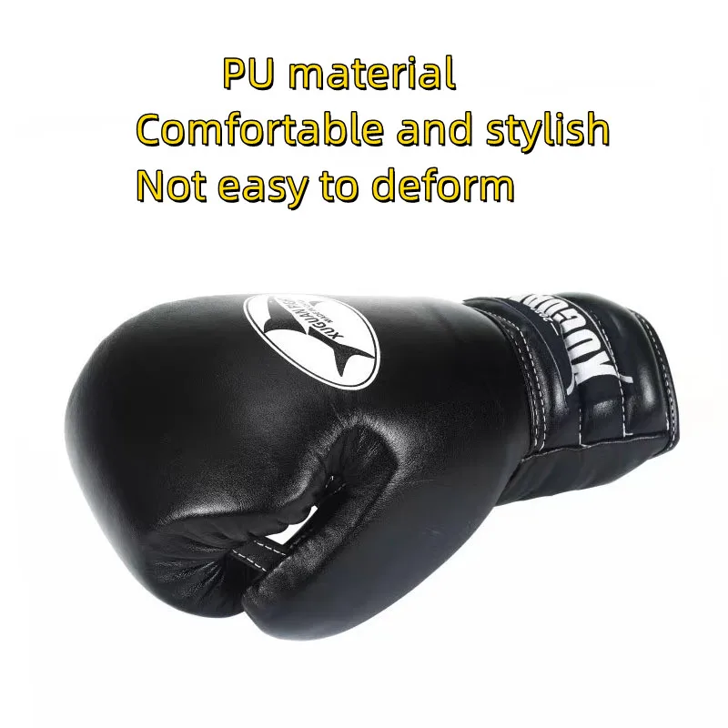 6/8/10/12/14oz Boxing Glove High Quality PU Tether MMA Muay Thai Training Glove Adult Sanda Fighting Boxing Training Equipment